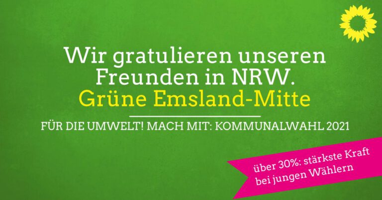 Gratulation an Grüne NRW
