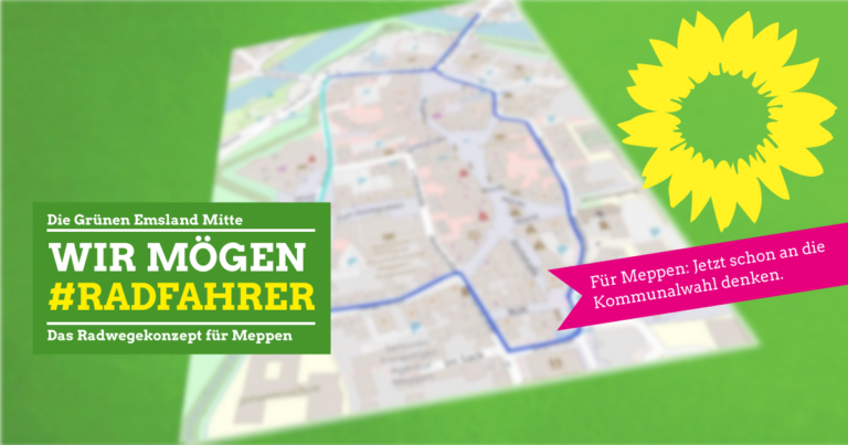 Grüner Plan zur Verkehrsführung in der Stadt Meppen