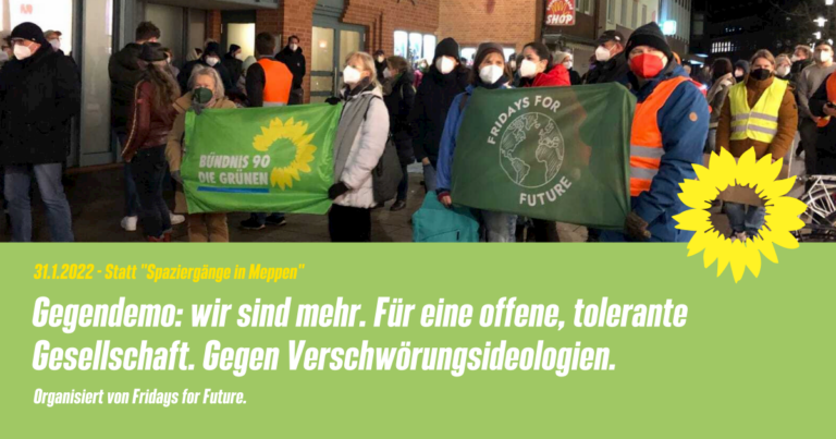 Demo gegen Verschwörungsideologie